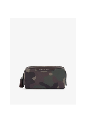 Womens Anya Hindmarch Girli Stuff Camouflage-Pattern Nylon Pouch
