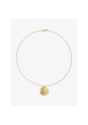 Womens Monica Vinader Libra Zodiac 18ct Yellow Gold Vermeil Pendant Necklace