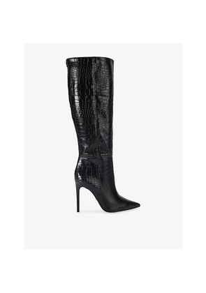Womens KG Kurt Geiger Tassa Leather Heeled Knee-High Boots