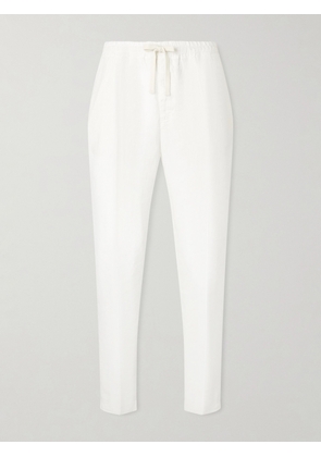 Altea - Mattia Straight-Leg Linen Drawstring Trousers - Men - White - S