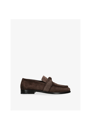 Mens Bottega Veneta Astaire Knot Suede Loafers