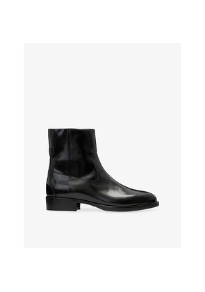 Mens Allsaints Milton Shine Leather Ankle Boots
