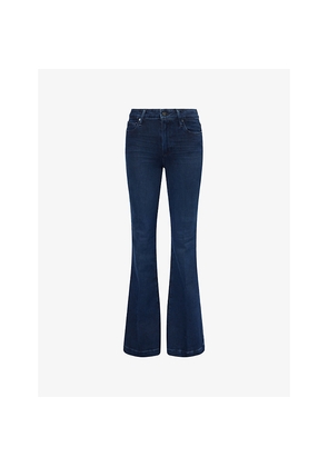 Womens Paige Genevieve Flared-Leg Stretch-Denim Jeans