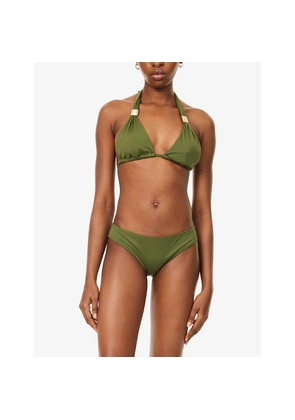 Womens Heidi Klein Slider Halter-Neck Bikini Top