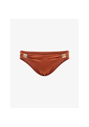 Womens Heidi Klein Slider Low-Rise Bikini Bottoms