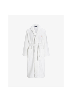 Mens Polo Ralph Lauren Logo-Embroidered Shawl-Collar Cotton-Terry Robe
