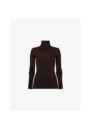Womens The Frankie Shop Utica Turtleneck Wool and Silk Jumper