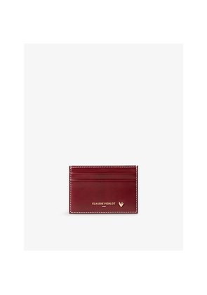 Womens Claudie Pierlot Heart-Embellished Branded Leather Card Holder
