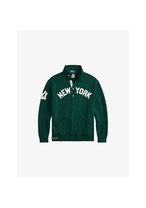 Mens Polo Ralph Lauren Yankees Spread-Collar Cotton-Blend Sweatshirt