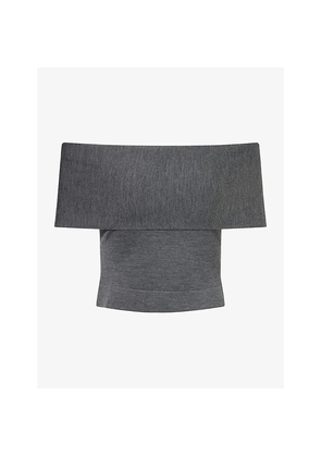 Womens Simkhai Callahan Off-Shoulder Wool Top