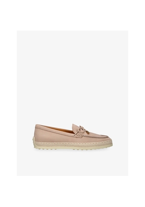 Womens TODS Laccetto 92K Suede Loafers