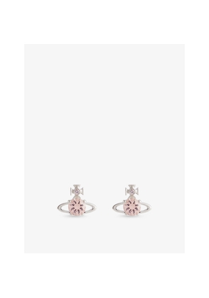 Womens Vivienne Westwood Jewellery Reina Silver-Plated Brass and Cubic Zirconia Stud Earrings