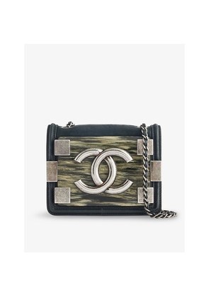 Womens Reselfridges Pre-Loved Chanel Mini Acrylic and Calfskin Boy Brick Flap Cross Body Bag