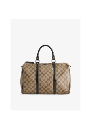 Womens Reselfridges Pre-Loved Gucci Medium GG Supreme Joy Boston Canvas Bag