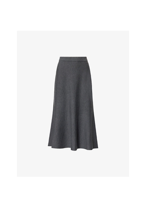 Womens Simkhai Atwood Trumpet Wool Midi Skirt