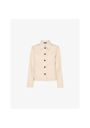 Womens Whistles Mia Four-Pocket Cotton-Blend Jacket