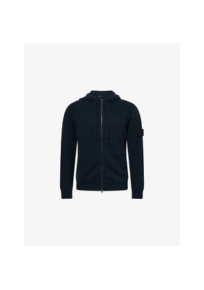 Mens Stone Island Ghost Zipped Cashmere Hoody