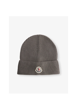 Mens Moncler Brand-Patch Cotton-Knit Beanie