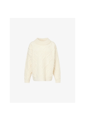Womens Skall Studio Skagen Cable-Knit Wool Jumper