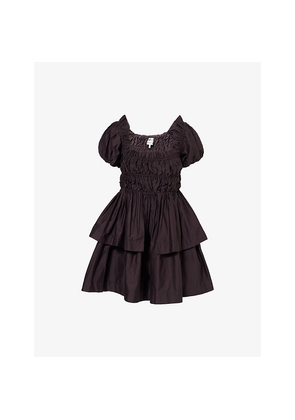 Womens Damson Madder Lyza Cotton Mini Dress