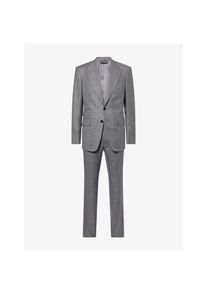 Mens Tom Ford Shelton Check Single-Breasted Wool Suit