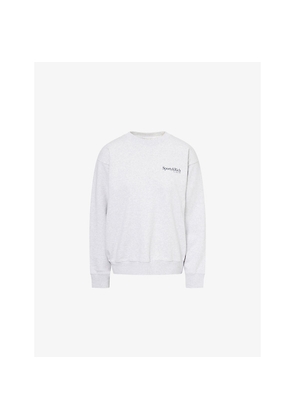 Womens Sporty & Rich Run Club Crewneck Cotton-Jersey Sweatshirt