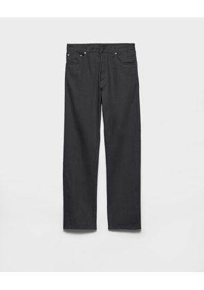 Regular raw denim jeans