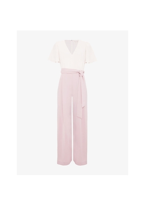 Womens Phase Eight Kallie V-Neck Woven Jumpsuit