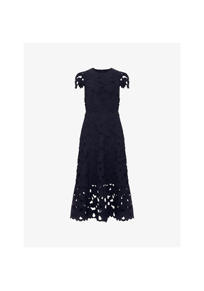 Womens Phase Eight Leilani Lace-Embroidered Woven Midi Dress