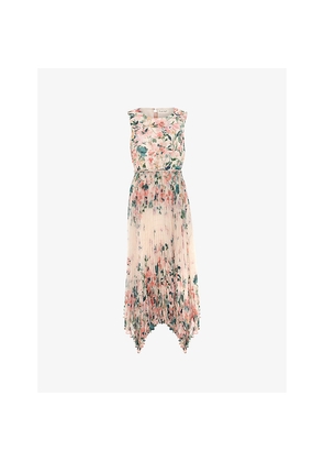 Womens Phase Eight Georgiana Floral-Print Stretch-Woven Midi Dress