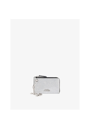 Womens Marc Jacobs The Coated Glitter Everyday Woven Charm Wallet