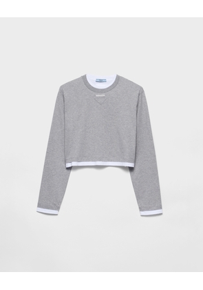 Long-sleeved cotton jersey T-shirt