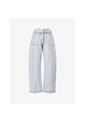 Womens Acne Studios Page Belted Denim Jeans