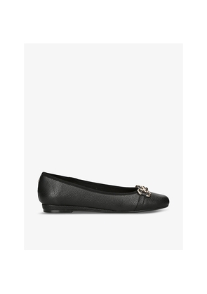 Womens Carvela Comfort Click Horsebit-Embellished Leather Ballet Pumps