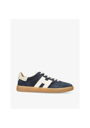 Mens Hogan Cool Monogram-Embellished Suede Low-Top Trainers