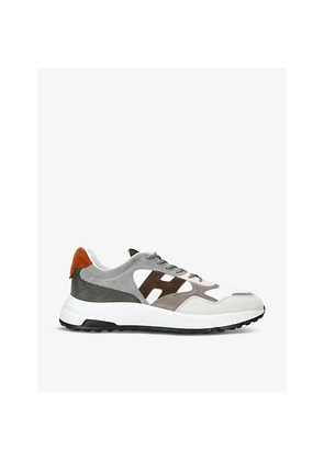 Mens Hogan Hyperlight Branded Leather Low-Top Trainers