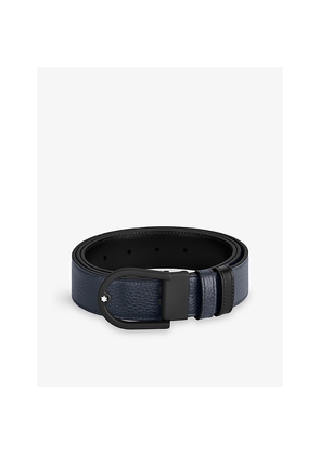 Mens Montblanc Horseshoe-Buckle Reversible Leather Belt