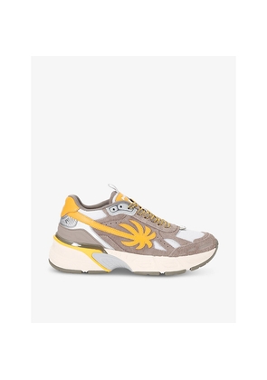 Mens Palm Angels The Palm Runner Panelled Suede Low-Top Trainers