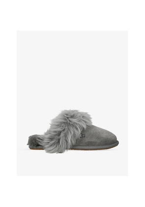 Womens UGG Scuff Sis Sheepskin-Lined Suede Slippers