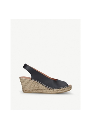 Womens Carvela Comfort Sharon Leather Slingback Wedge Sandals