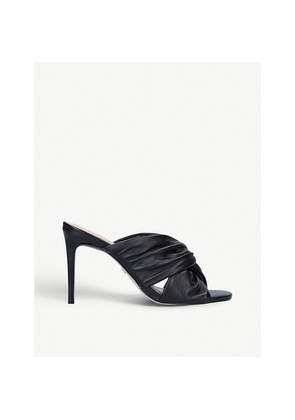 Womens Carvela Guava Twist-Strap Leather Heeled Mules