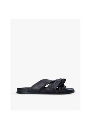 Womens Carvela Comfort Solo Knot-Detail Leather Sandals