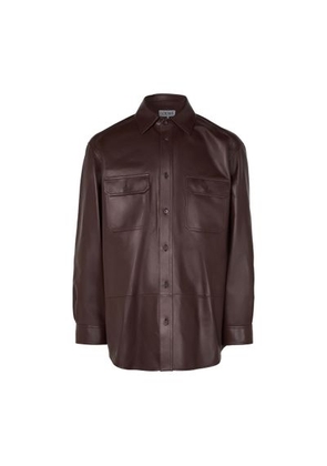 Overshirt in nappa leather