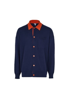 Polo cardigan in wool