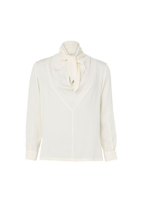 Blouse with pussycat bow