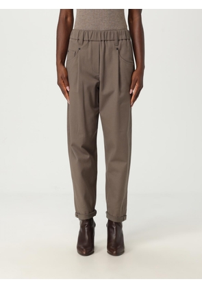 Pants BRUNELLO CUCINELLI Woman color Grey