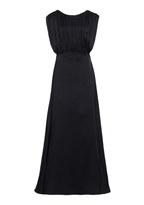 Jil Sander Ruched Satin Maxi Dress - Moda Operandi
