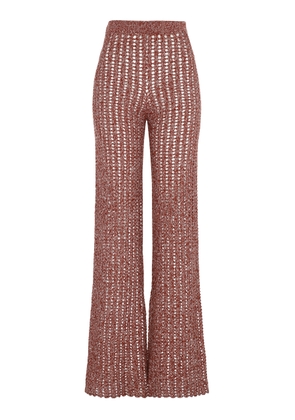 ESCVDO Aija Cotton Crochet Flare Pants - Moda Operandi