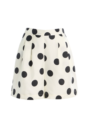 Asceno Exclusive Riviera Dallas Polka-Dot Silk-Twill Shorts - Moda Operandi