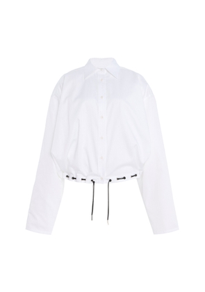 Brandon Maxwell The Leland Eyelet Satin-Poplin Shirt - Moda Operandi